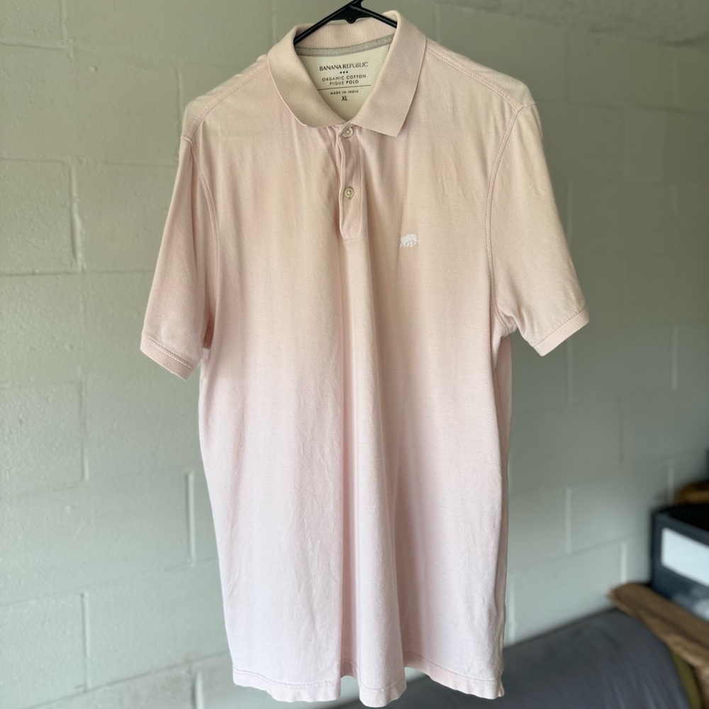 Banana Republic / XL / Men’s Pink Pique Polo